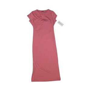 Athleta Women's Essence Keyhole Back Dress Pink Short Sleeve Size Medium NWT